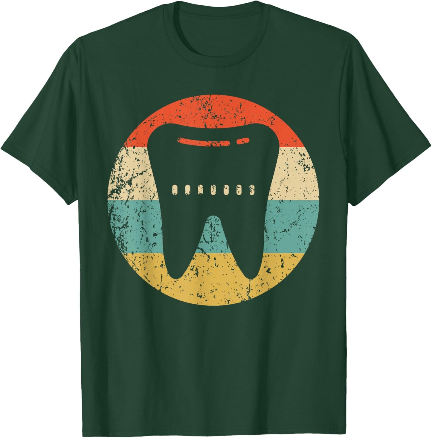 Vintage Retro Style Dentist Orthodontist Retro Tooth T-Shirt - T-Shirt | Forest