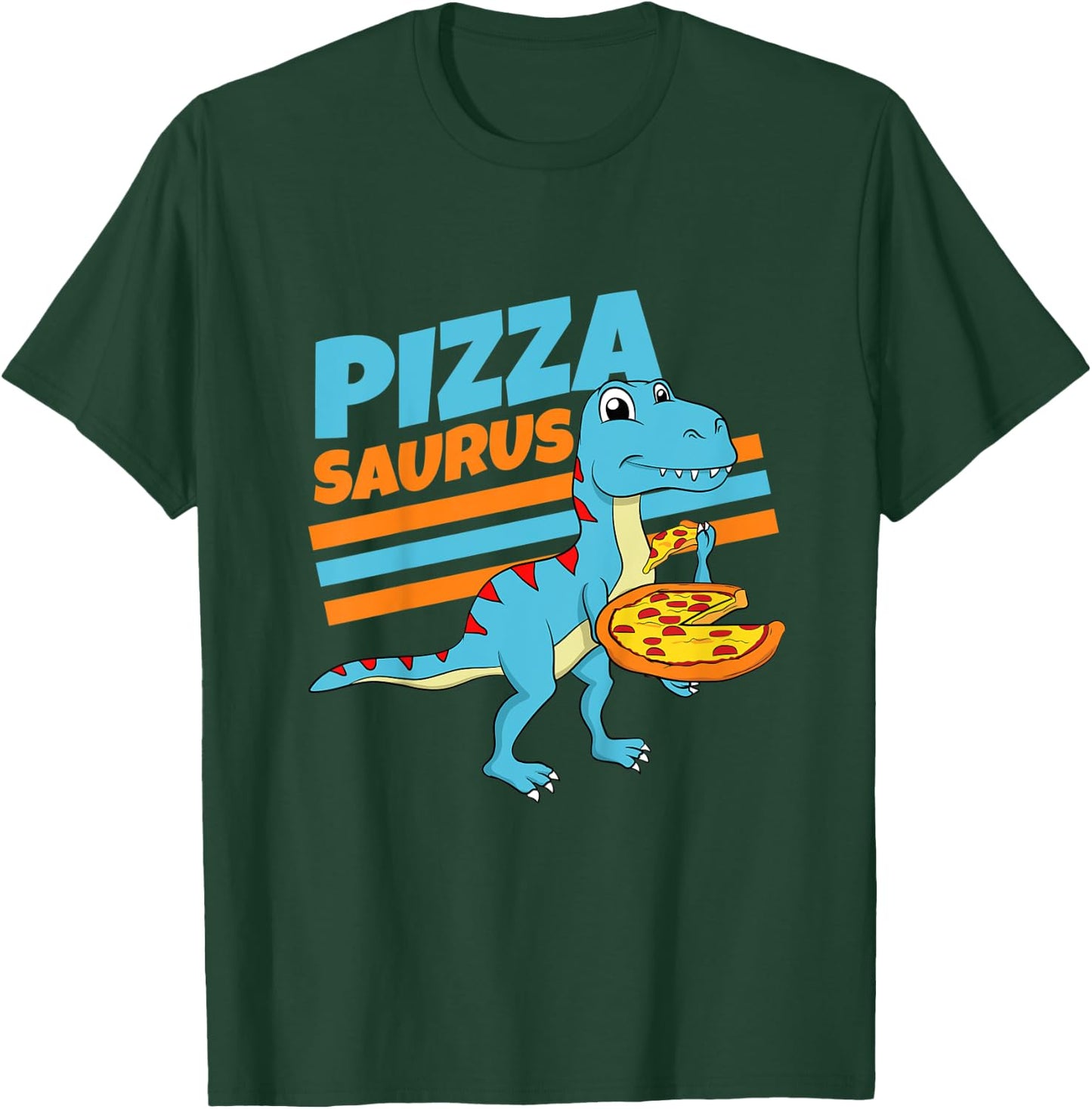 Kids Pizzasaurus Pizza Dino Dinosaur T-Rex Pizza For Toddler Boy T-Shirt - T-Shirt | Forest