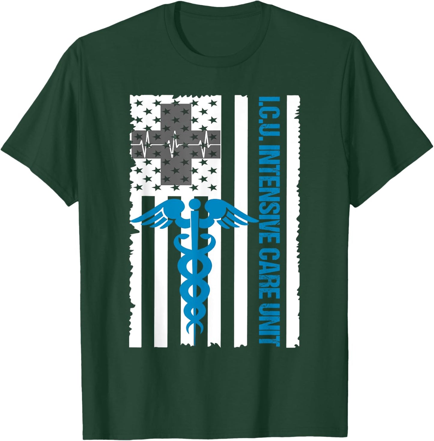 ICU Nurse Intensive Care Unit Staff Shirt T-Shirt - T-Shirt | Forest