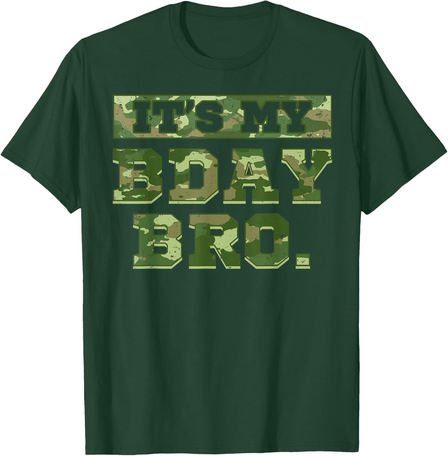 Camouflage Army Birthday Boy Military Bday Camo Celebration Small T-Shirt - T-Shirt | Forest