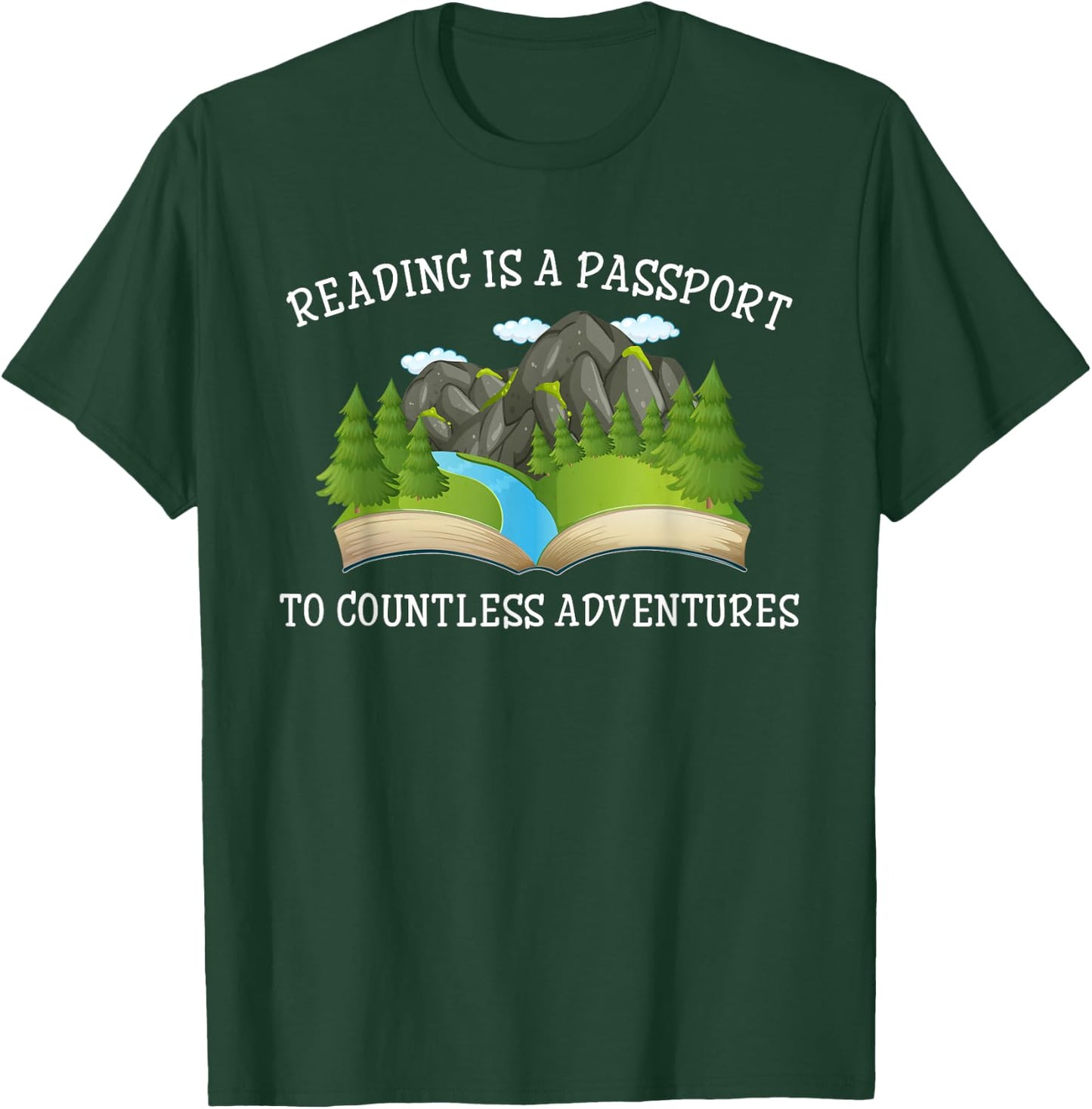 Reading is a pass for countless adventures, book lovers T-Shirt - T-Shirt | Forest