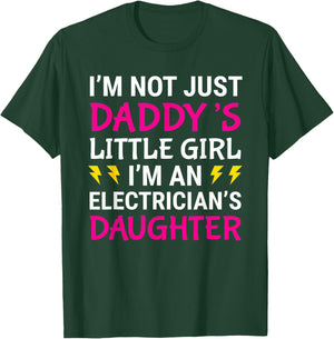 Cute Electrician's Daughter Daddy's Little Girl Gift T-Shirt - T-Shirt | Forest