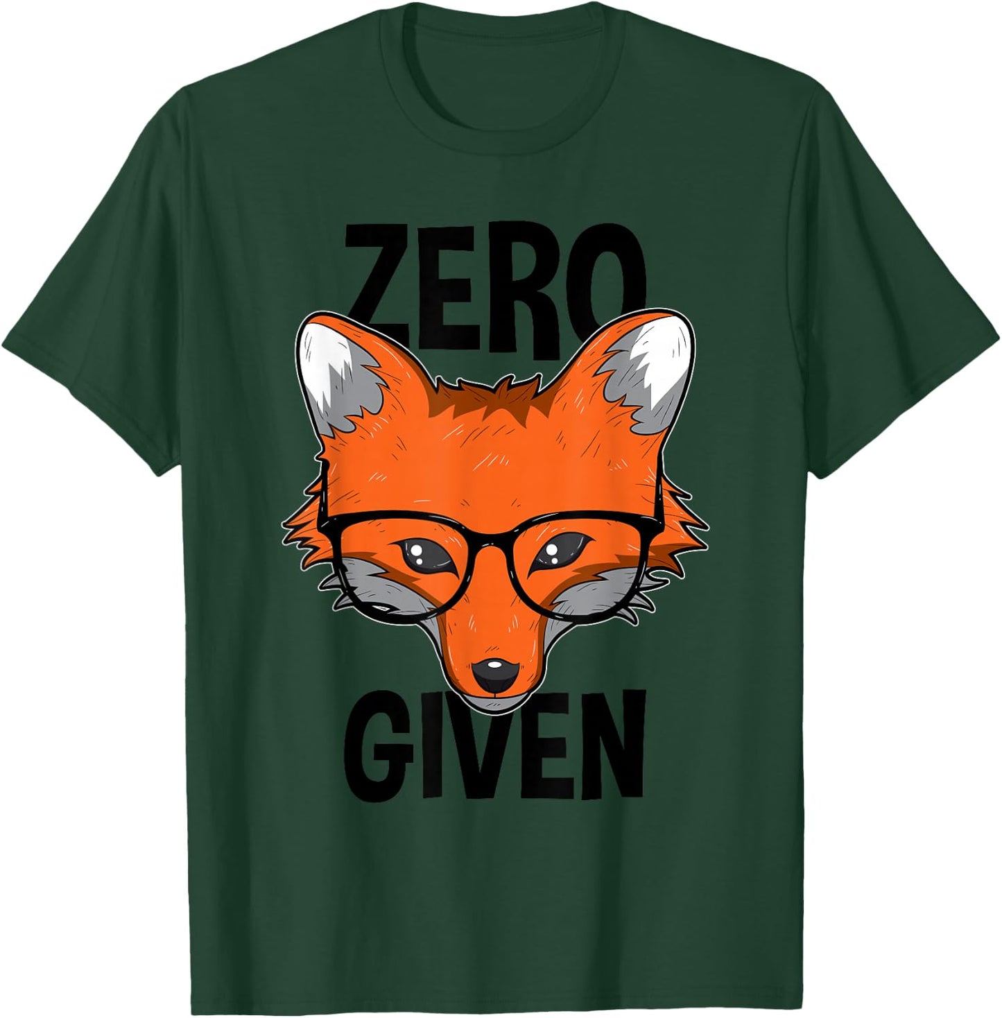 Zero Fox Given Funny Idgaf Foxes Pun Gift Women T-Shirt - T-Shirt | Forest