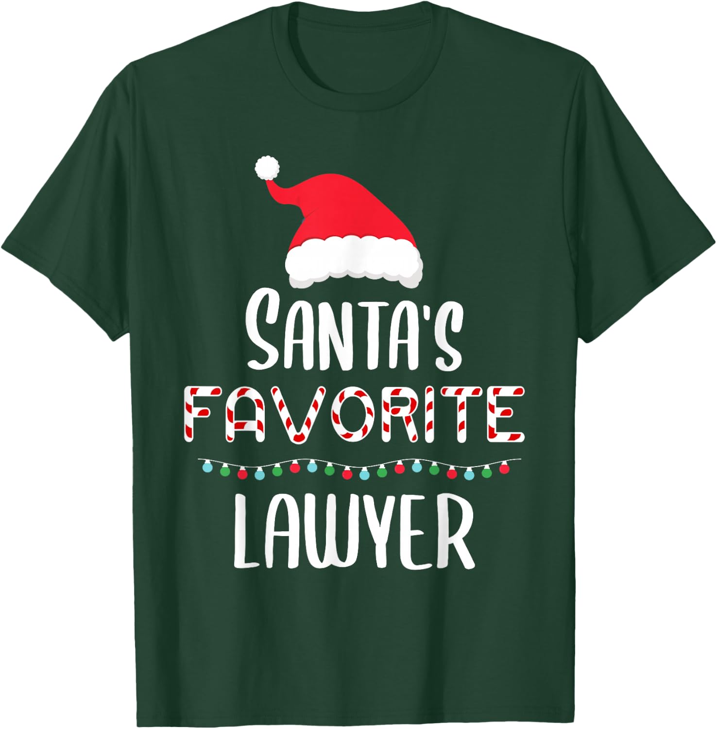 Santas Favorite Lawyer Pajamas - Xmas Lawyer Costume T-Shirt - T-Shirt | Forest