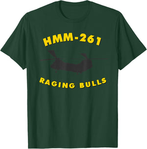 HMM-261 Helicopter Squadron CH-46 Sea Knight T-Shirt - T-Shirt | Forest