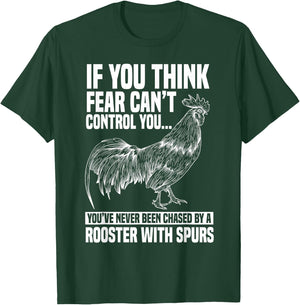 Funny Rooster Chicken Apparel Rooster Chicken Lover Animal - Black, Small, -Adults, Kids, Short Sleeve, Classic Fit, Cotton 65% Polyester 35% T-Shirt - T-Shirt | Forest