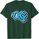 Graffiti Style Electric Blue 'OG' Gangsta T-Shirt - T-Shirt | Forest