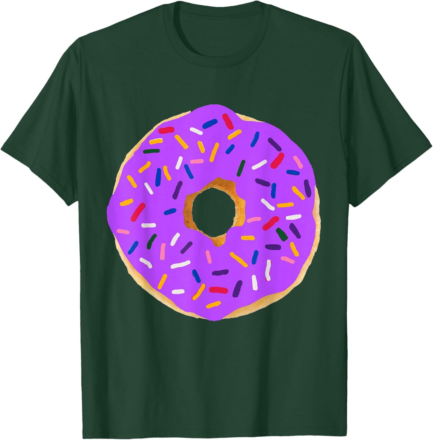 Purple Donut Costume Funny Food Couples Halloween Party BFFs T-Shirt - T-Shirt | Forest