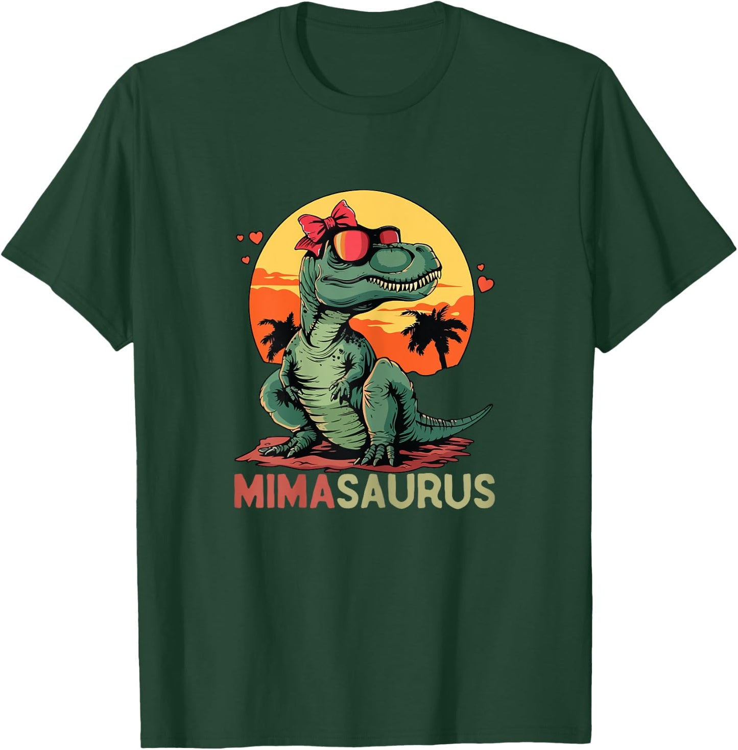MimaSaurus Dino Dinosaur Mima-Saurus T-Rex Mother's Day Trex T-Shirt - T-Shirt | Forest