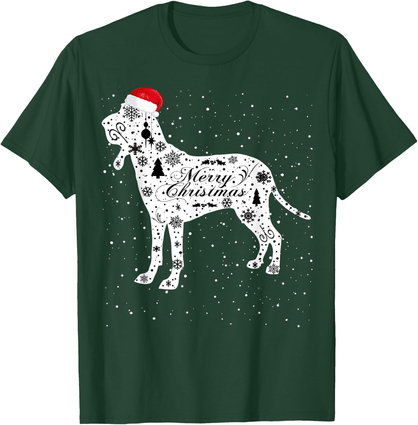 Merry Xmas Braco Italiano Dog Christmas T-Shirt - T-Shirt | Forest