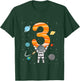 3rd Birthday Astronaut 3 Years Old Birthday Boy Gifts T-Shirt - T-Shirt | Forest