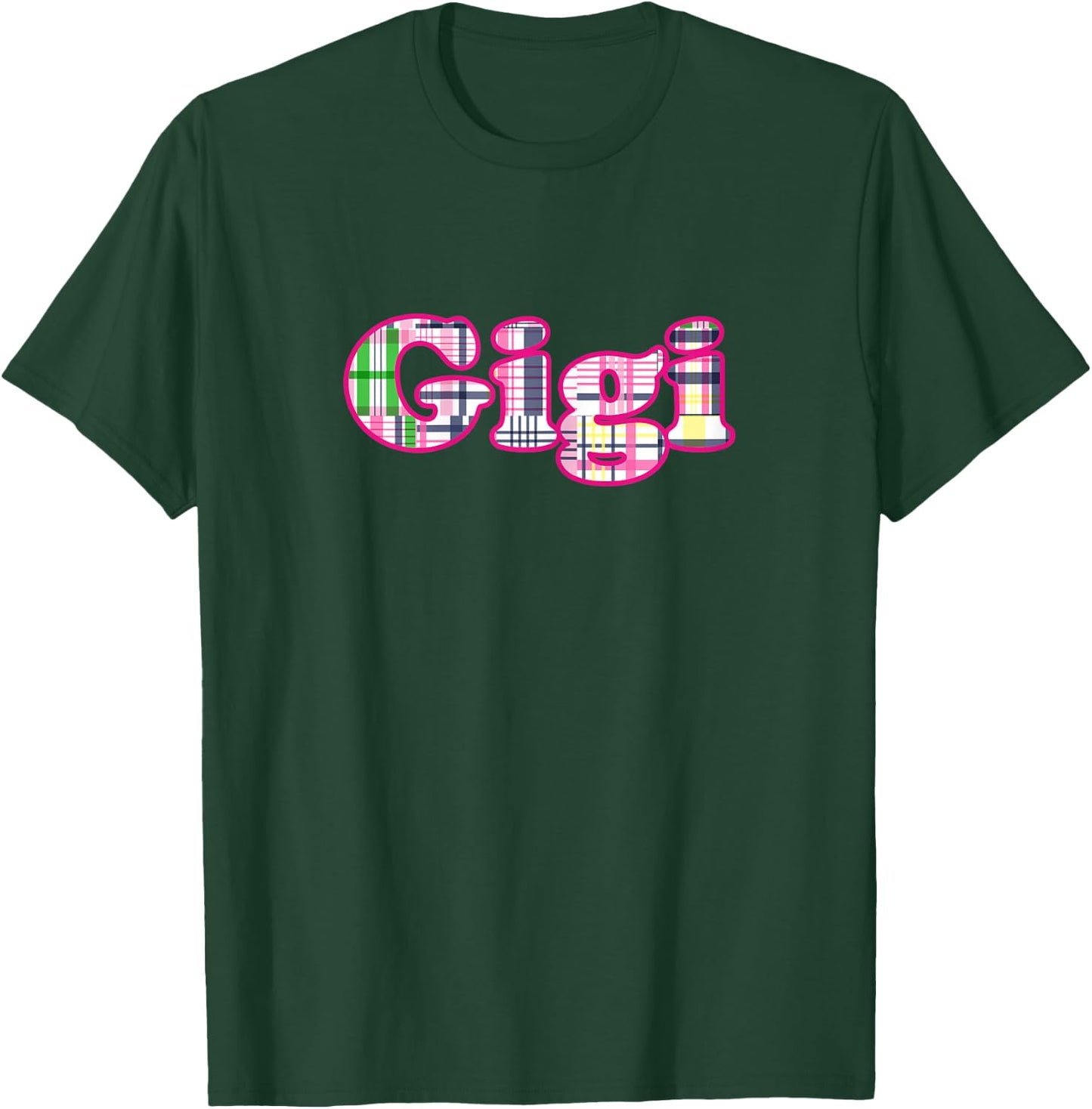 Cute Gigi Madras Plaid for the Southern Preppy Grandma T-Shirt - T-Shirt | Forest