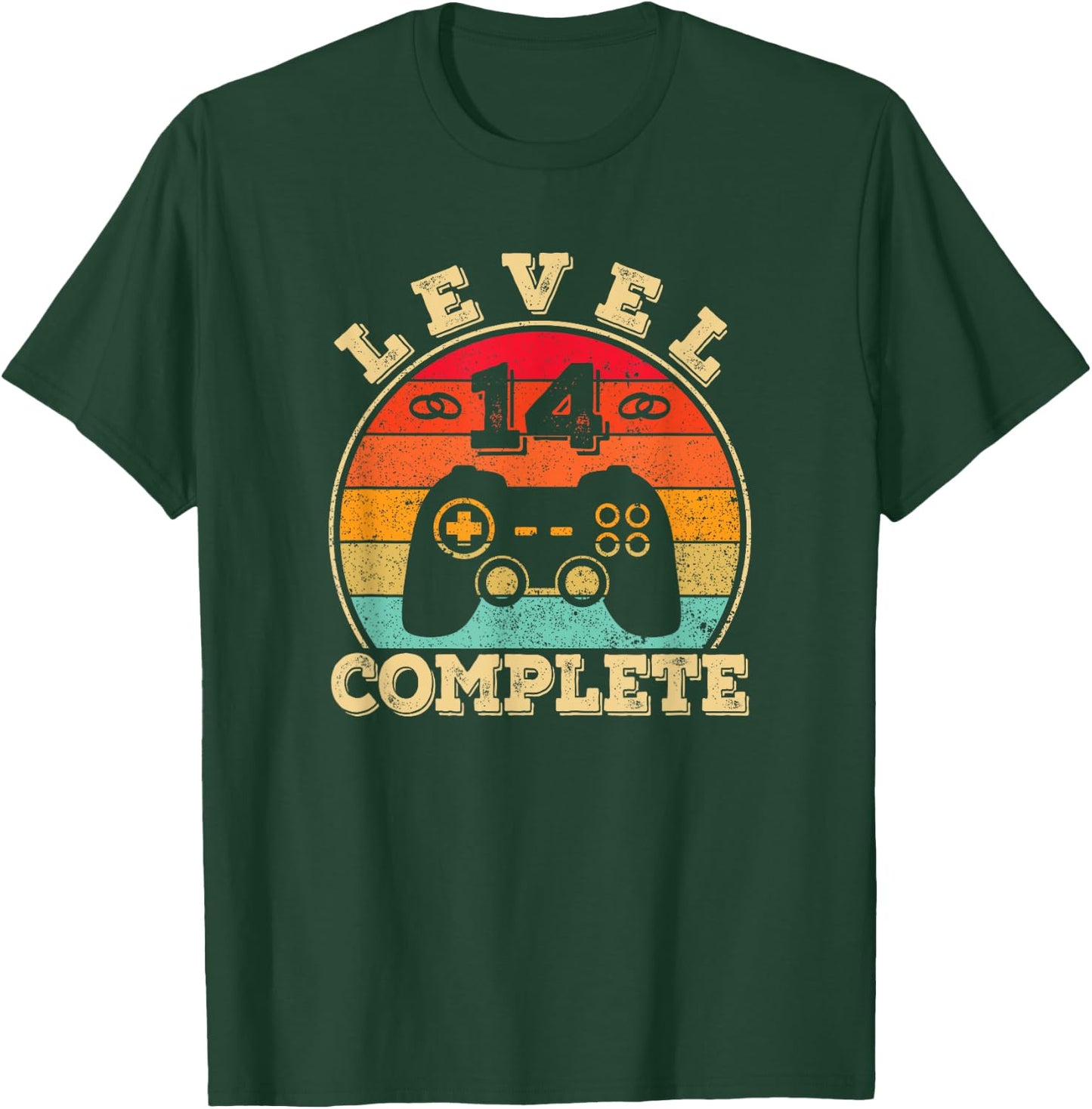 14th Wedding Anniversary | 14 Years Married Man | Level 14 T-Shirt - T-Shirt | Forest
