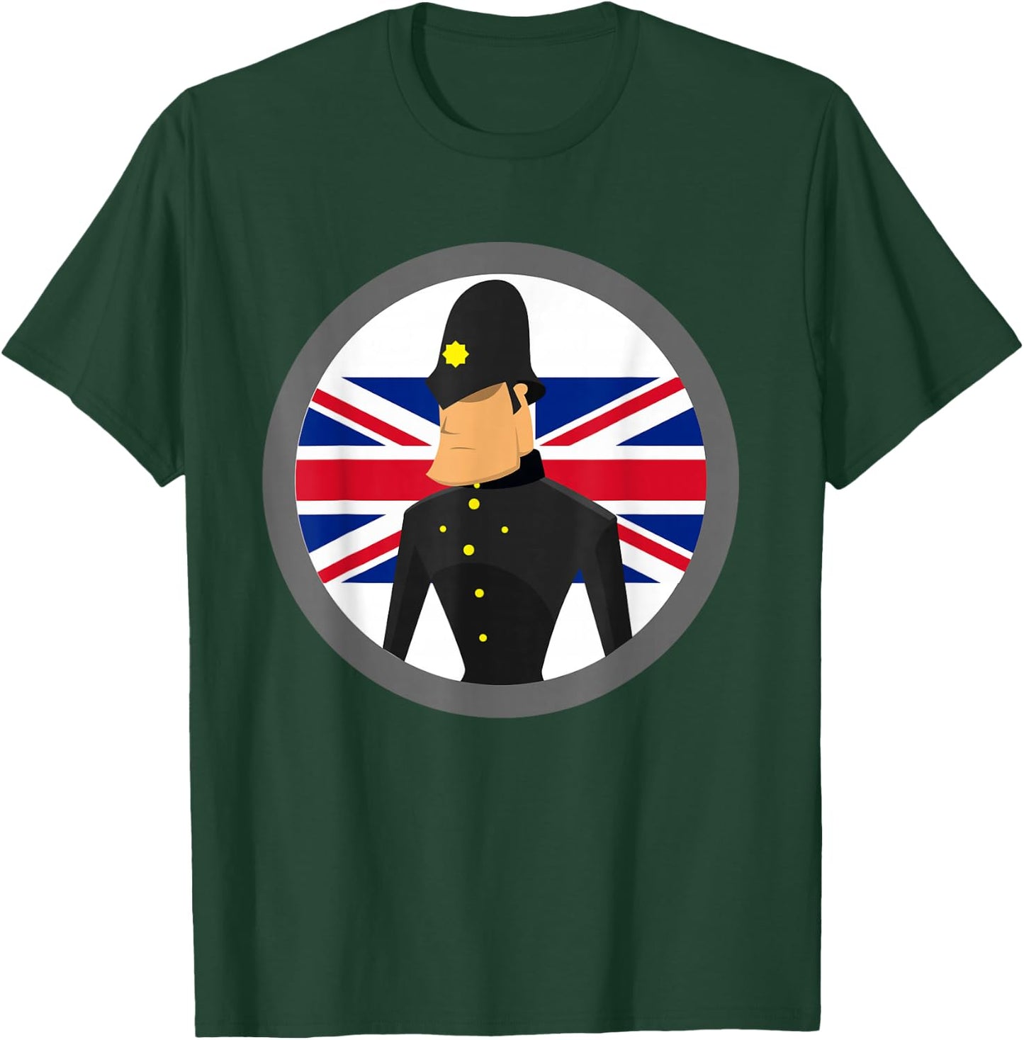 British Bobby Policeman UK English Police Officer T-Shirt - T-Shirt | Forest