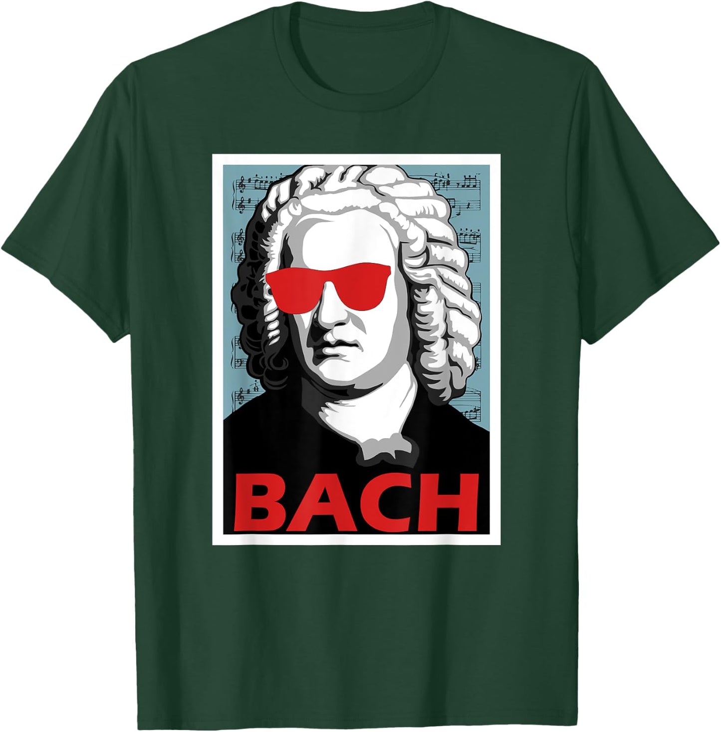 Johann Sebastian Bach Poster Style Graphic T-Shirt - T-Shirt | Forest