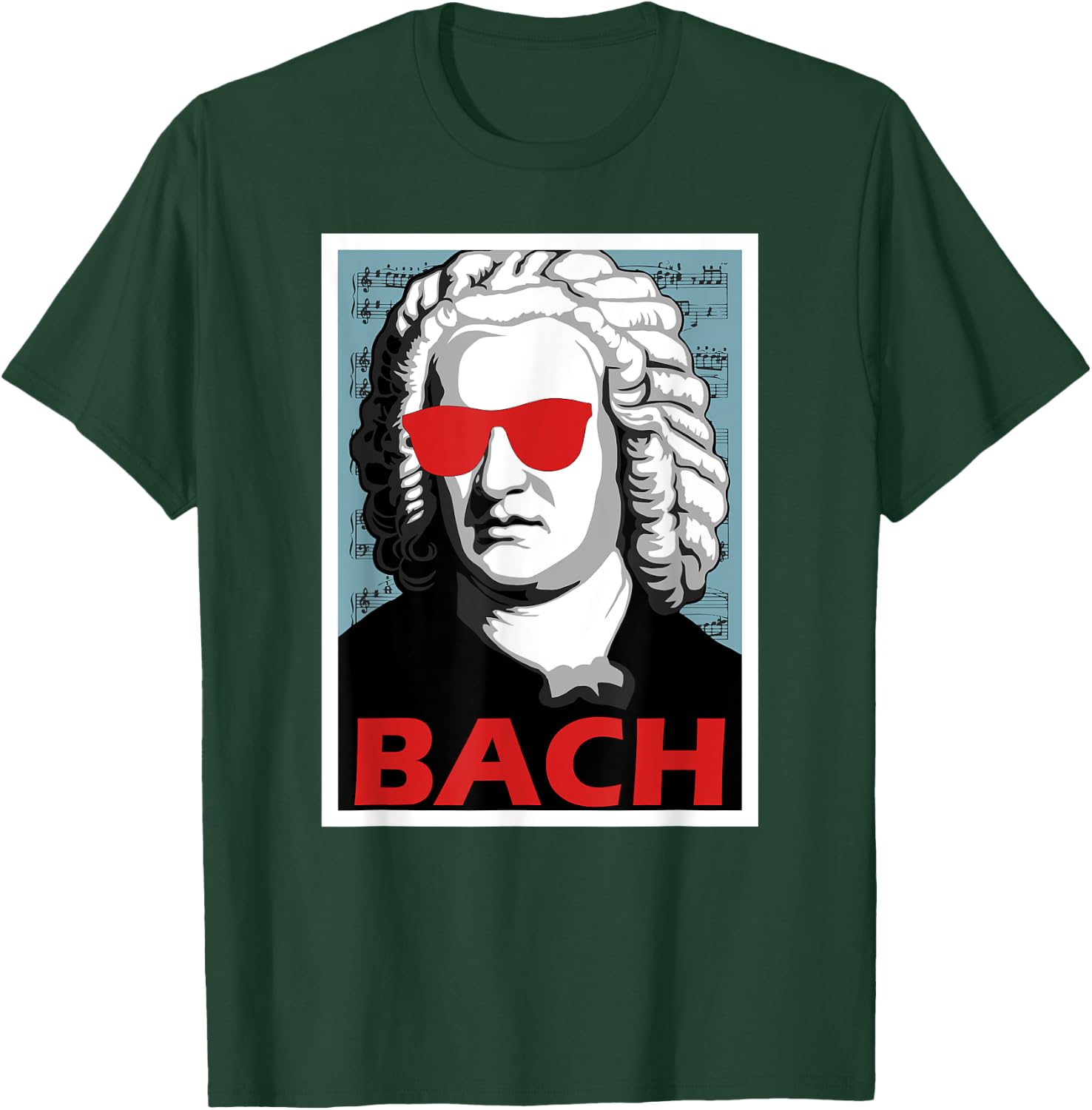 Johann Sebastian Bach Poster Style Graphic T-Shirt - T-Shirt | Forest