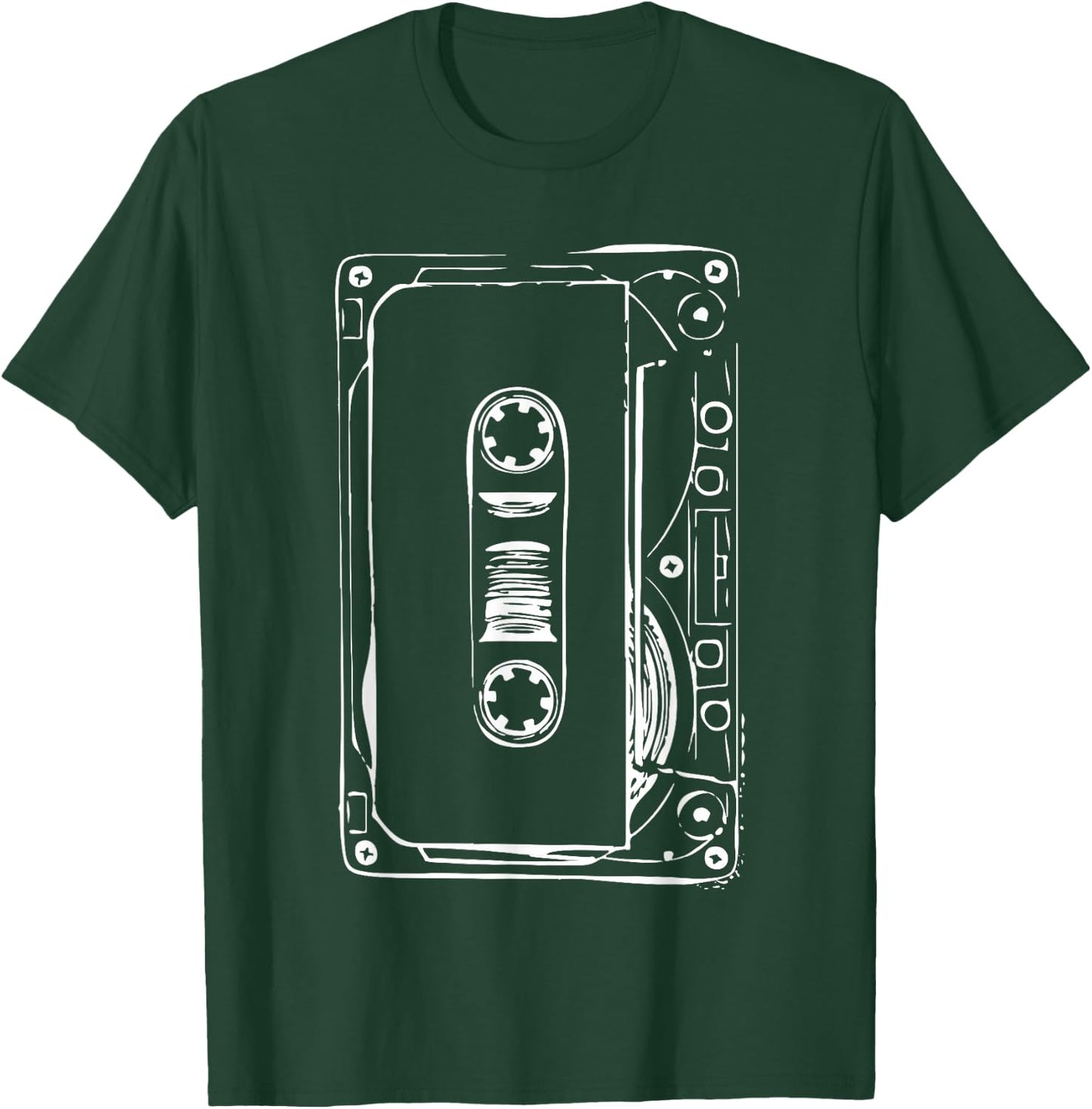 Love Retro Mixtape 80's Blank Cassette Tape Gift T-Shirt - T-Shirt | Forest