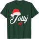 Jolly Santa Hat Snowflakes Merry Christmas T-Shirt - T-Shirt | Forest