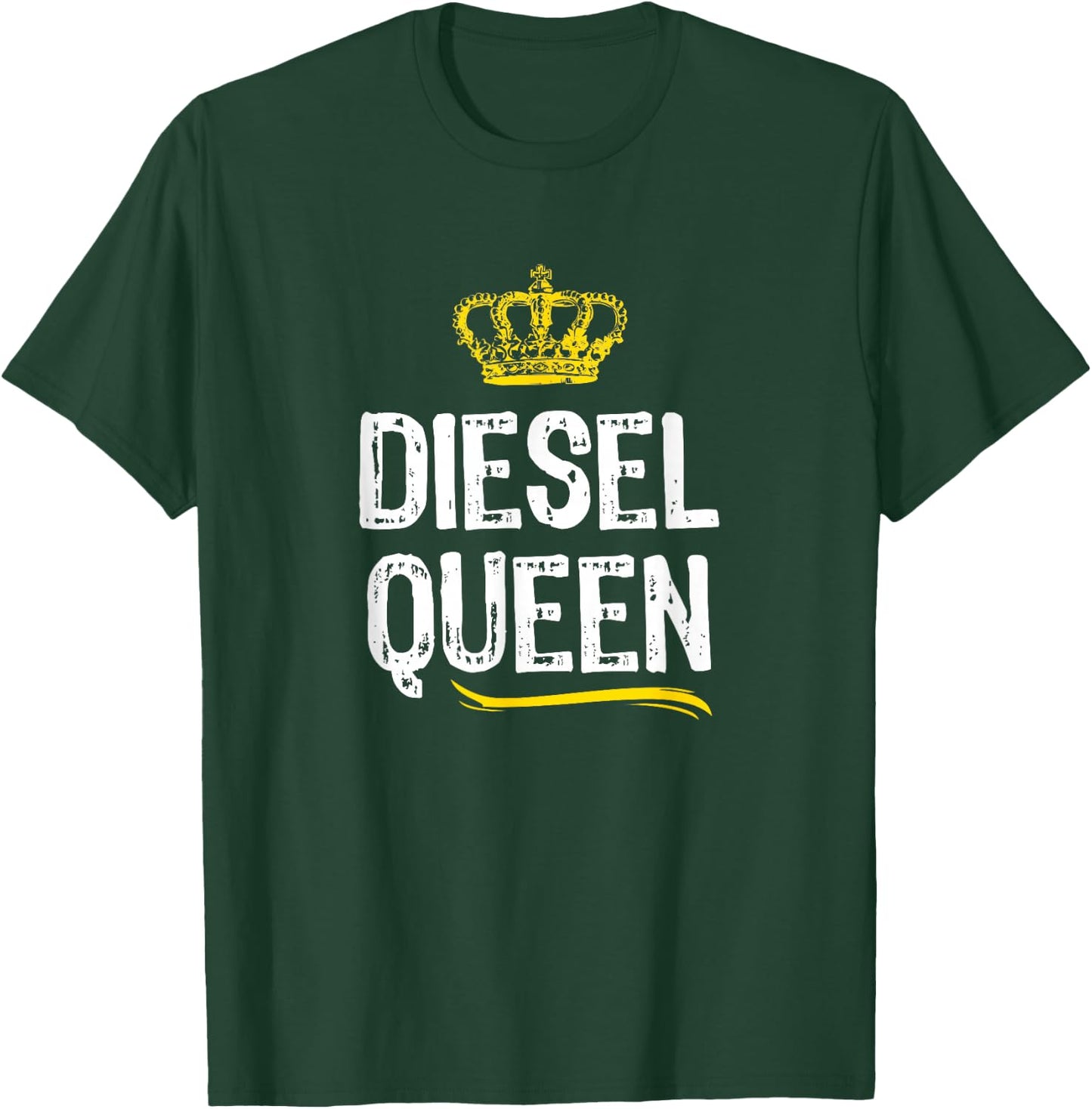 Diesel Queen Women Girls Trucker Truck Driver Funny Gift T-Shirt - T-Shirt | Forest