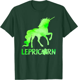 Lucky Lepricorn Unicorn St Patricks Day T-Shirt - T-Shirt | Forest