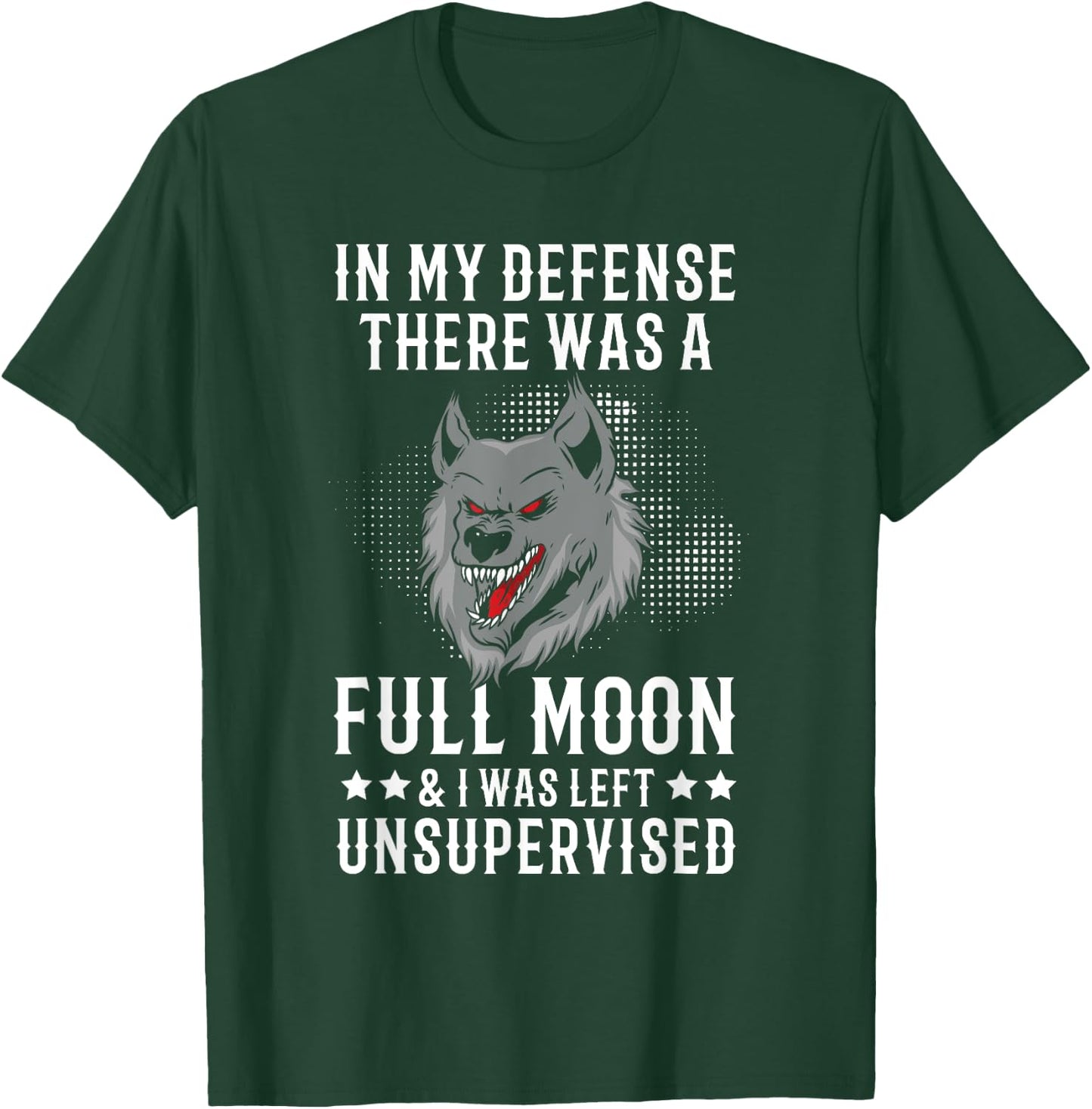 Werewolf Full Moon Vintage Werewolf T-Shirt - T-Shirt | Forest