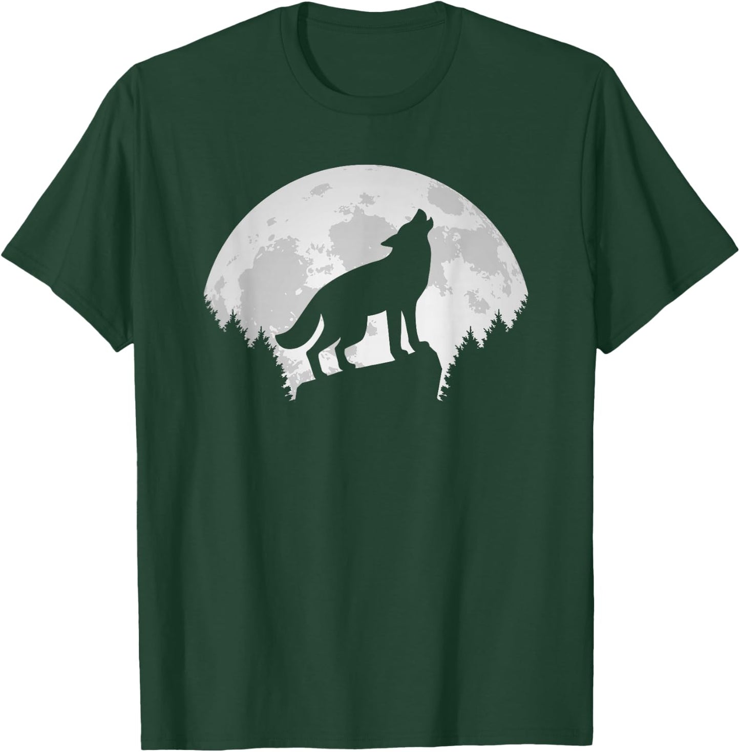 Wolf Moon Wild Animal Wildlife Wolves Nature Men Women T-Shirt - T-Shirt | Forest