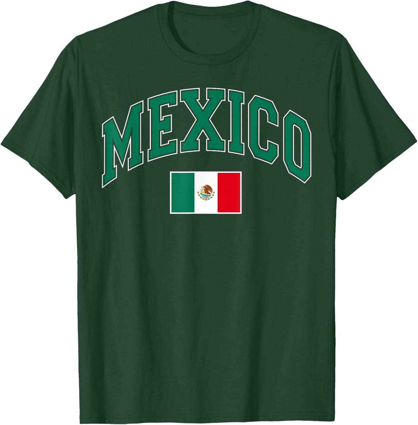 Vintage Mexico Flag Pride Mexican Party Fiesta Men Women Kid T-Shirt - T-Shirt | Forest