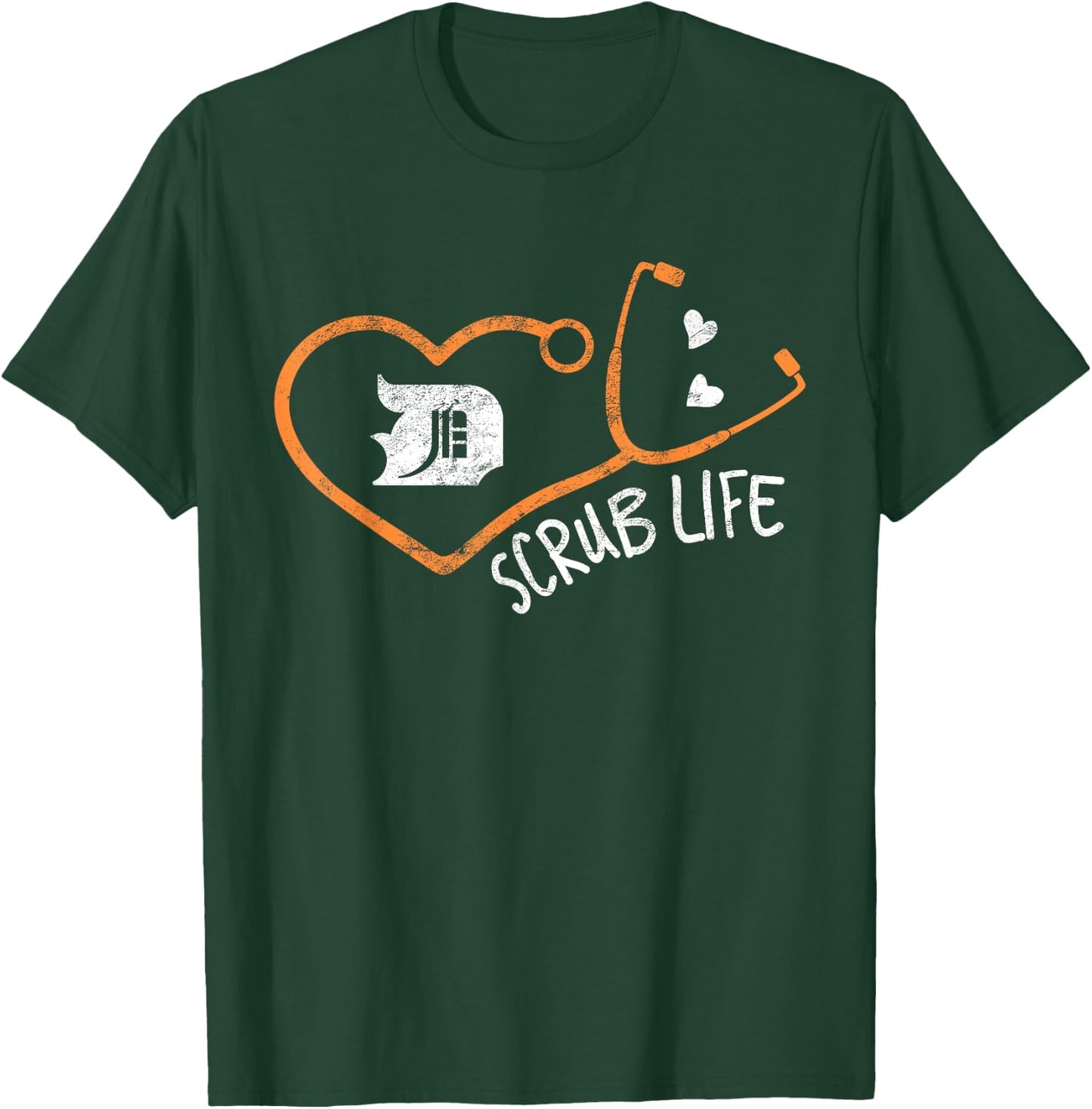 Detroit Scrub Life Michigan Nurse Shirt Medical T-Shirt - T-Shirt | Forest