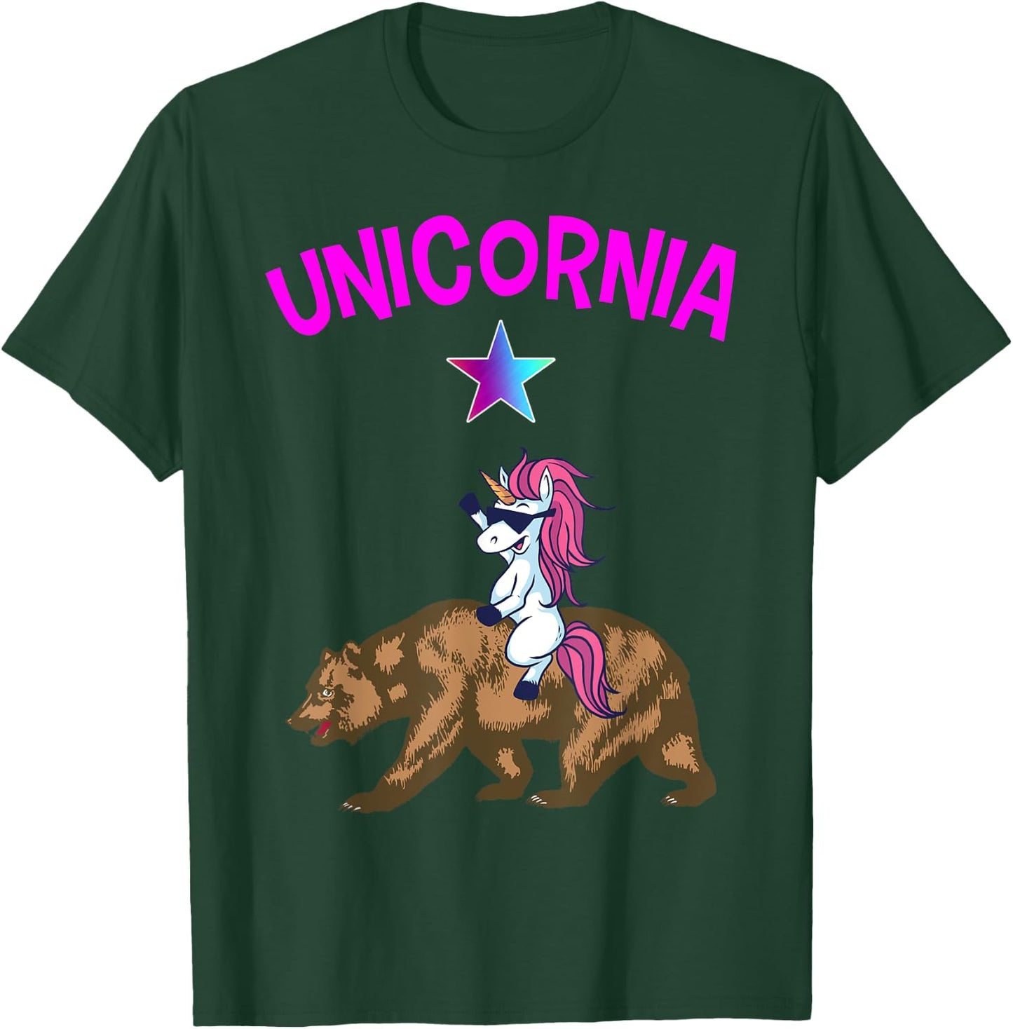 Unicornia Shirt Funny California Unicorn Gift T-Shirt - T-Shirt | Forest
