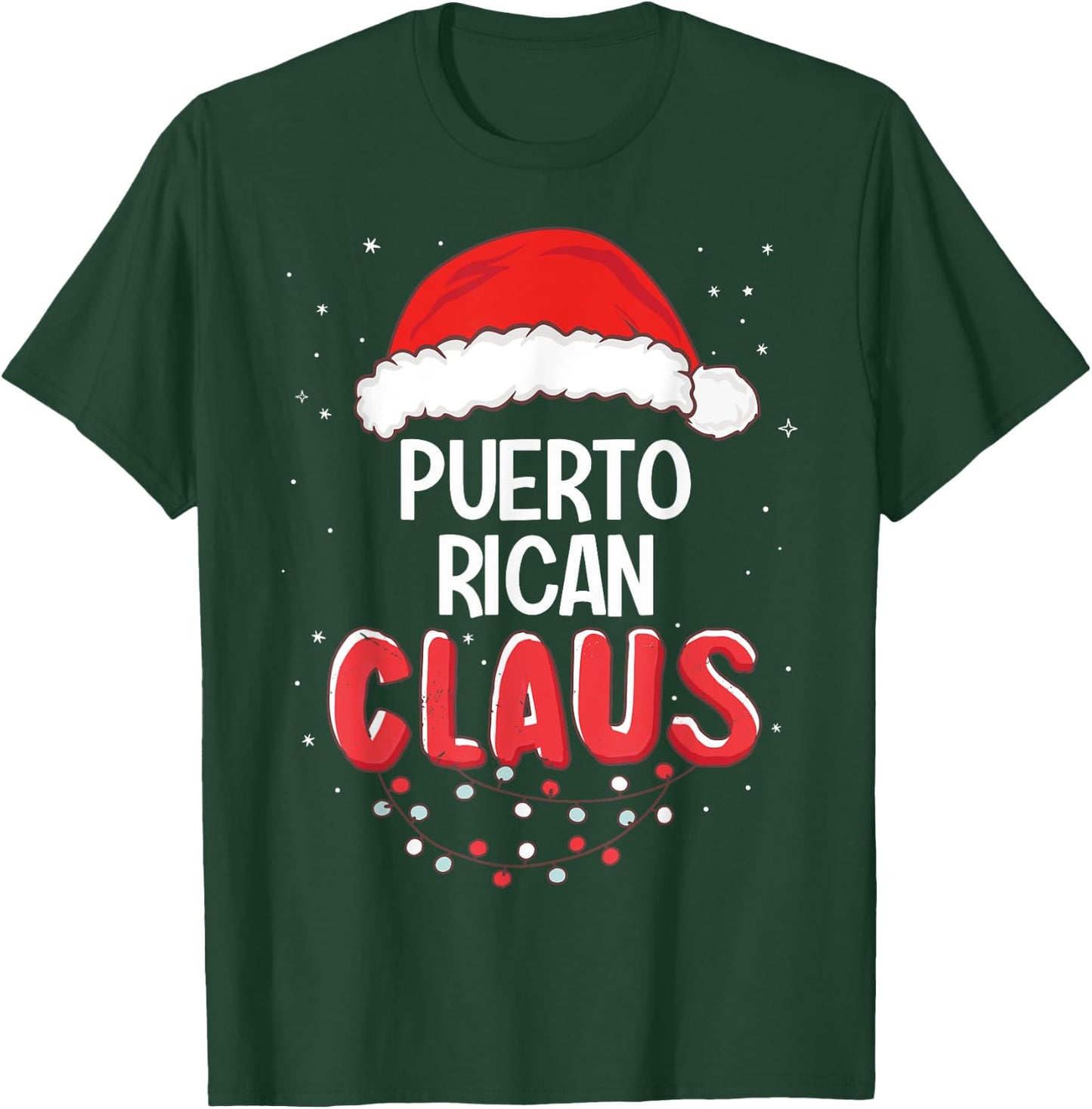 Puerto Rican Santa Claus Christmas Matching Costume T-Shirt - T-Shirt | Forest