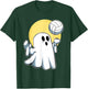 Ghost Volleyball Player Lazy Halloween Costume Cute Sport T-Shirt - T-Shirt | Forest