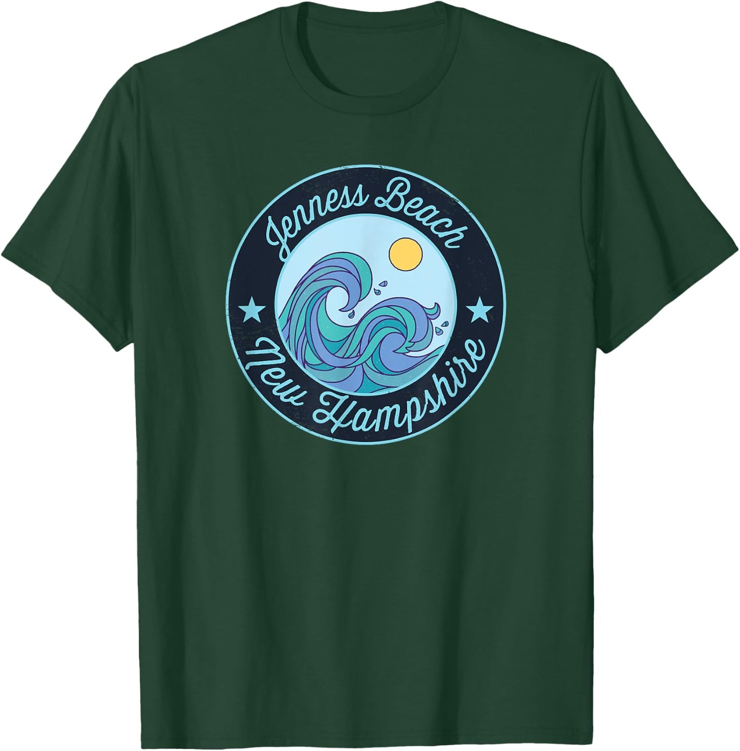 Jenness Beach NH New Hampshire Souvenir Nautical Surfer Grap Women Kids T-Shirt - T-Shirt | Forest