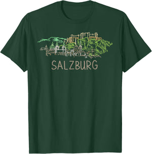 Salzburg Austria Art Gift Men Women T-Shirt - T-Shirt | Forest