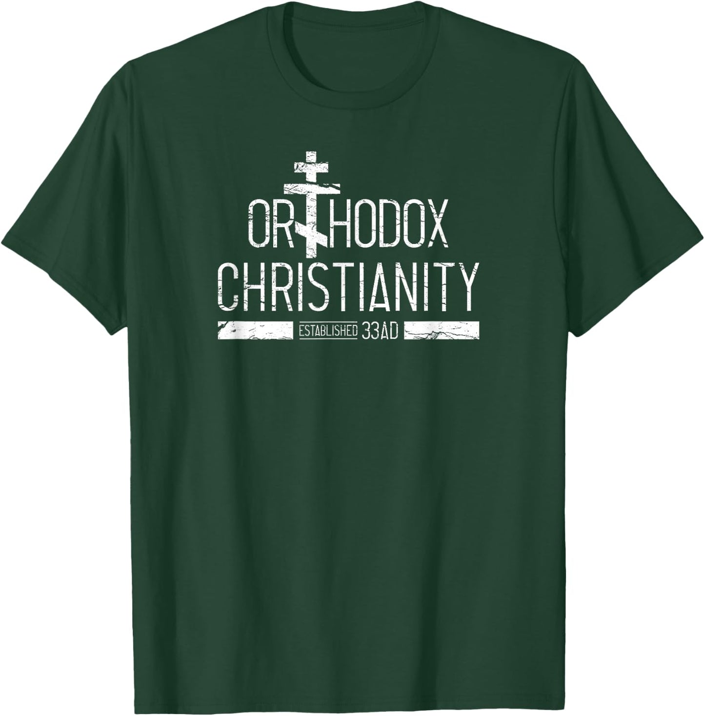 Distressed Orthodox Christian Christian T Shirt T-Shirt - T-Shirt | Forest
