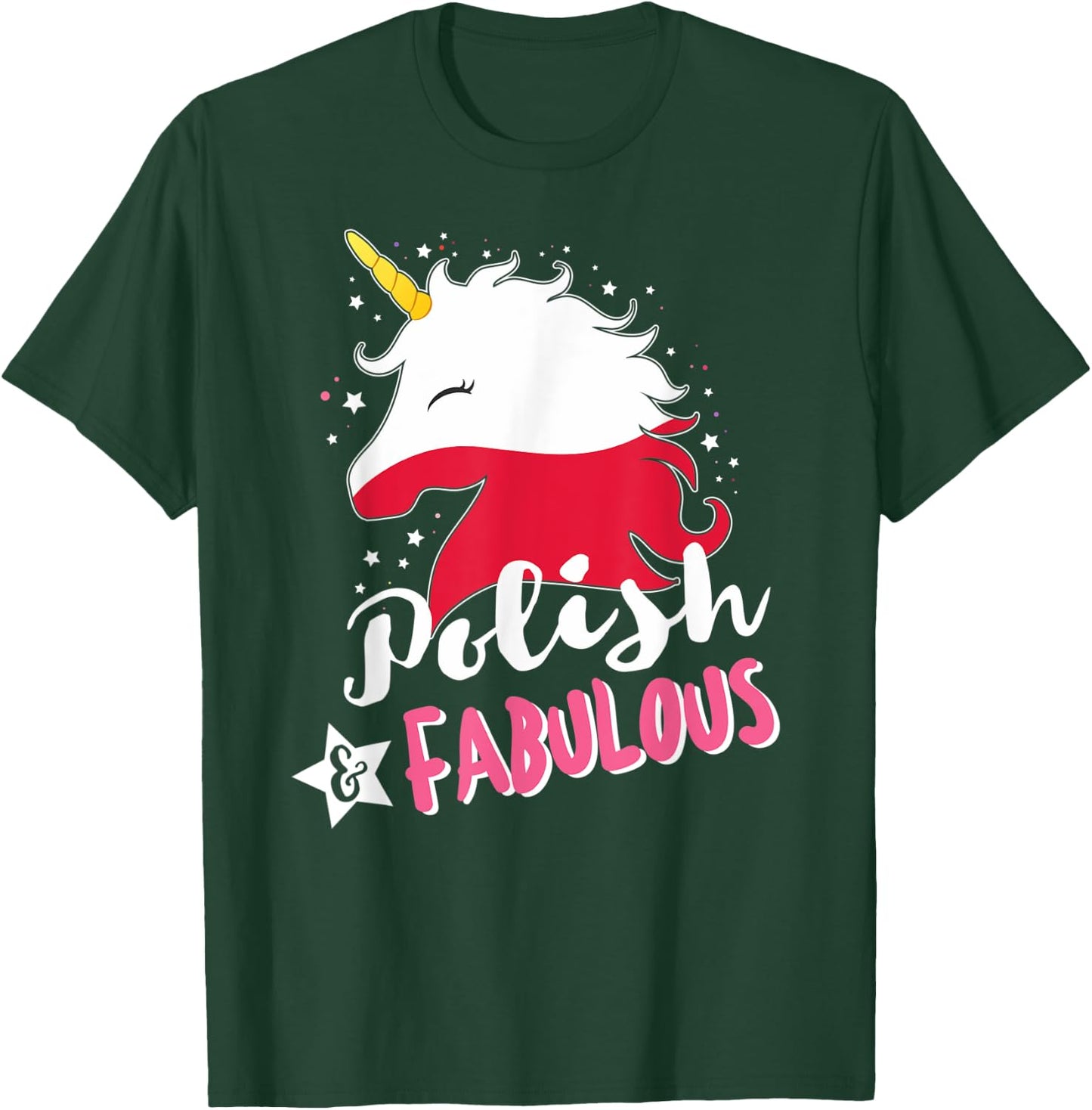 Polish Unicorn Poland Flag T-Shirt - T-Shirt | Forest