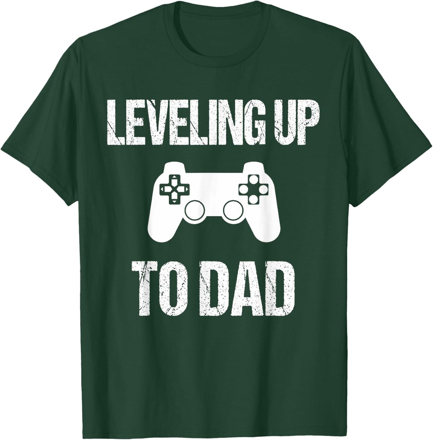 Leveling Up To Dad - Dad Pregnancy Announcement T-Shirt - T-Shirt | Forest