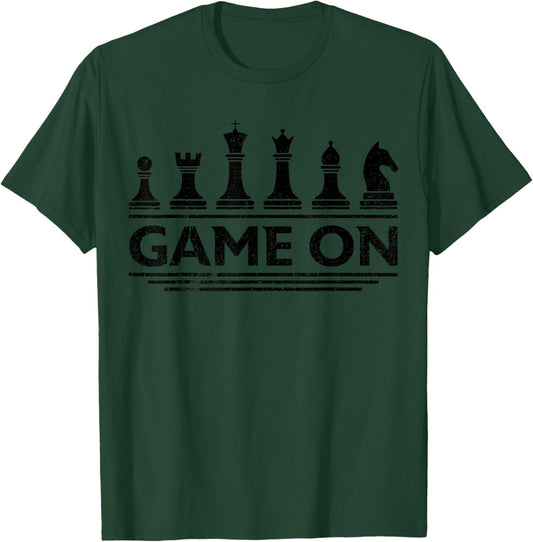 Game On Chess Pieces Funny Board Game Themed Gift Men Kids Small T-Shirt - T-Shirt | Forest