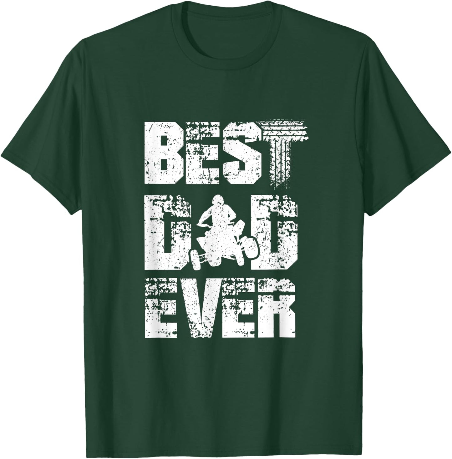 Bester Papa Ever ATV Quad Bike Biker Dad T-Shirt - T-Shirt | Forest