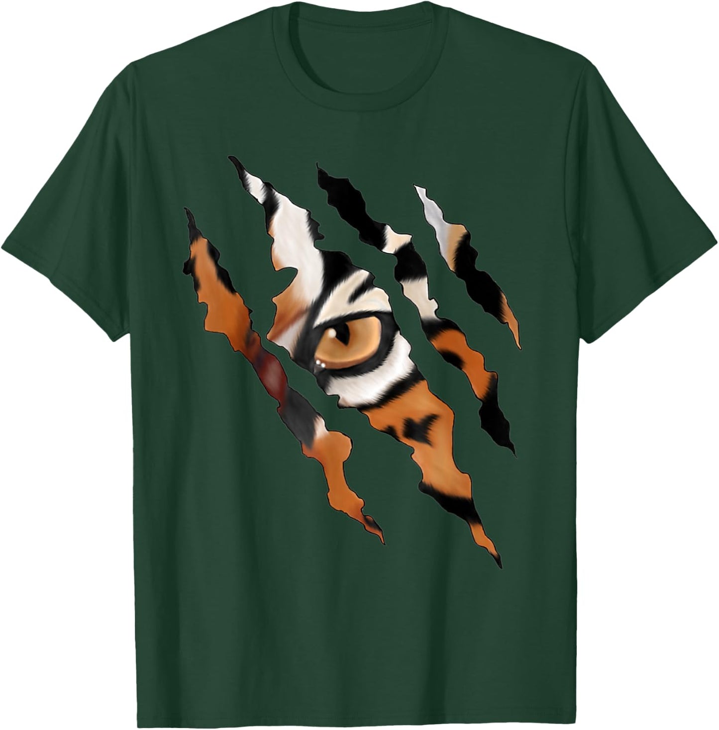 Fearless Tiger Cat Eye Claw Women Girls Kids T-Shirt - T-Shirt | Forest