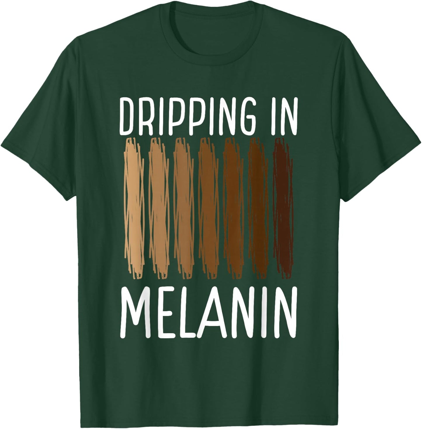Dripping In Melanin African American Melanin Queen King T-Shirt - T-Shirt | Forest