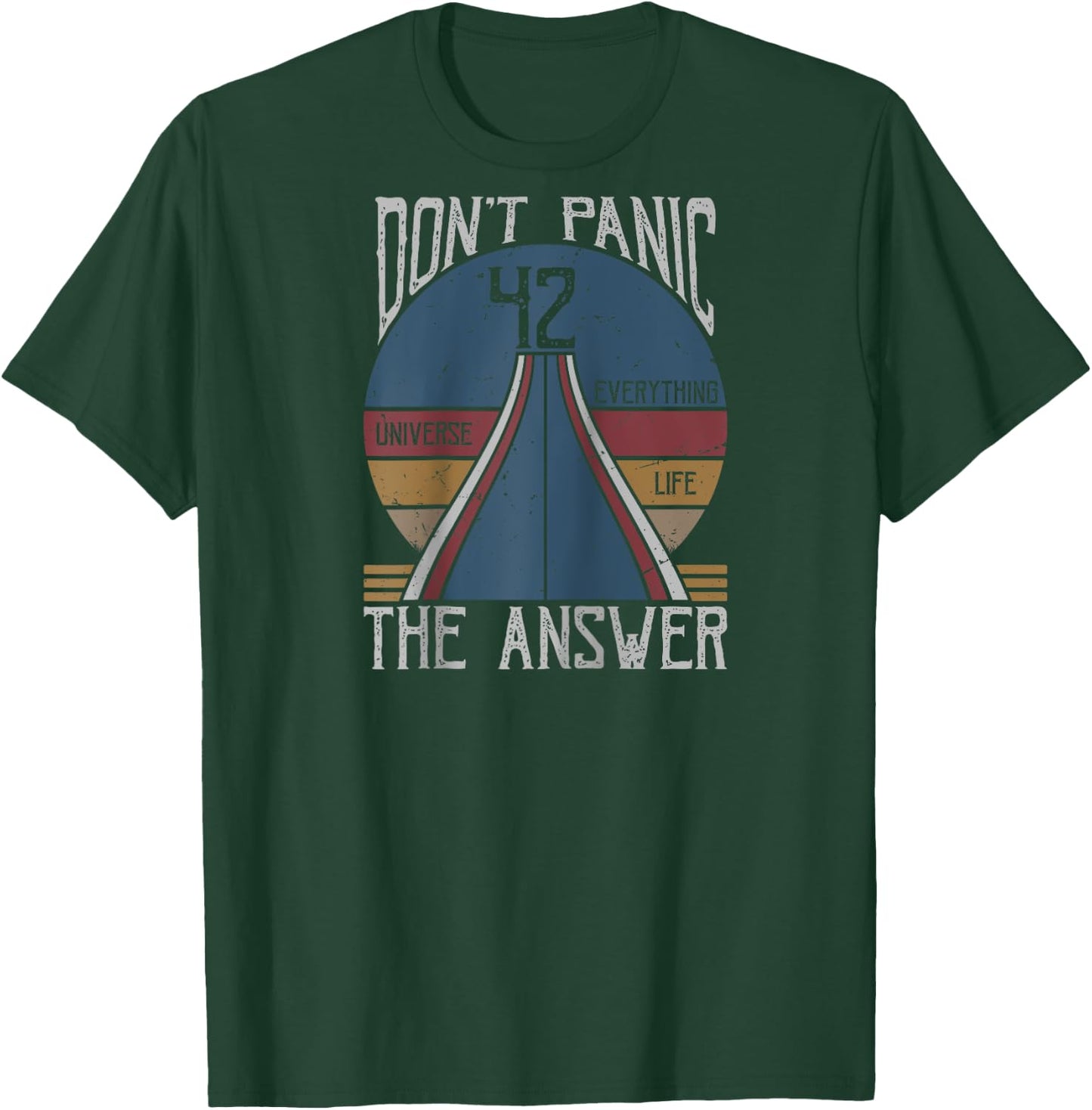 42 Answer to Life The Universe And Everything Don't Panic Raglan Baseball T-Shirt - T-Shirt | Forest