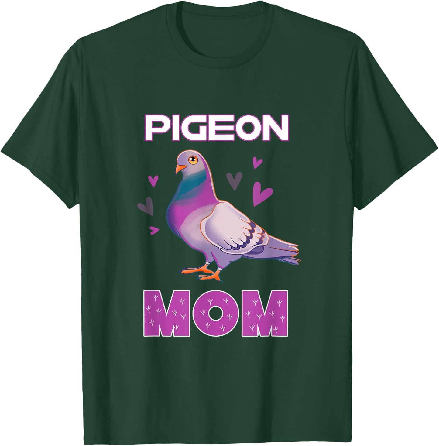 Pigeon Mom Cute Pigeon Illustration Pigeon Owner T-Shirt - T-Shirt | Forest