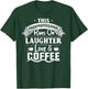 Paraprofessional Runs On Laughter Love Coffee Paraeducator T-Shirt - T-Shirt | Forest