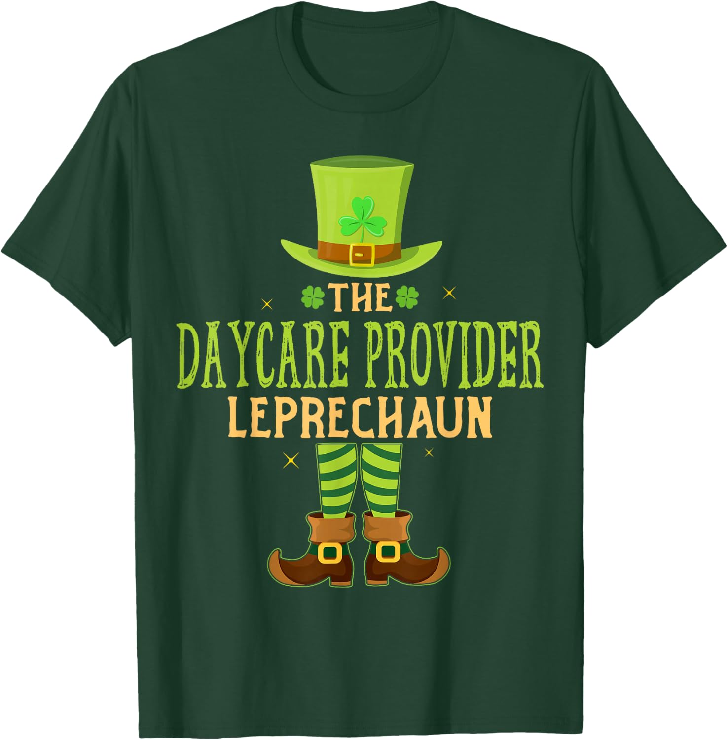 The Daycare Provider Leprechaun Matching St Patricks Day T-Shirt - T-Shirt | Forest