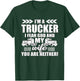 Truck Driver Gift Husbands Semi Big Rig Trucking Trailer T-Shirt - T-Shirt | Forest