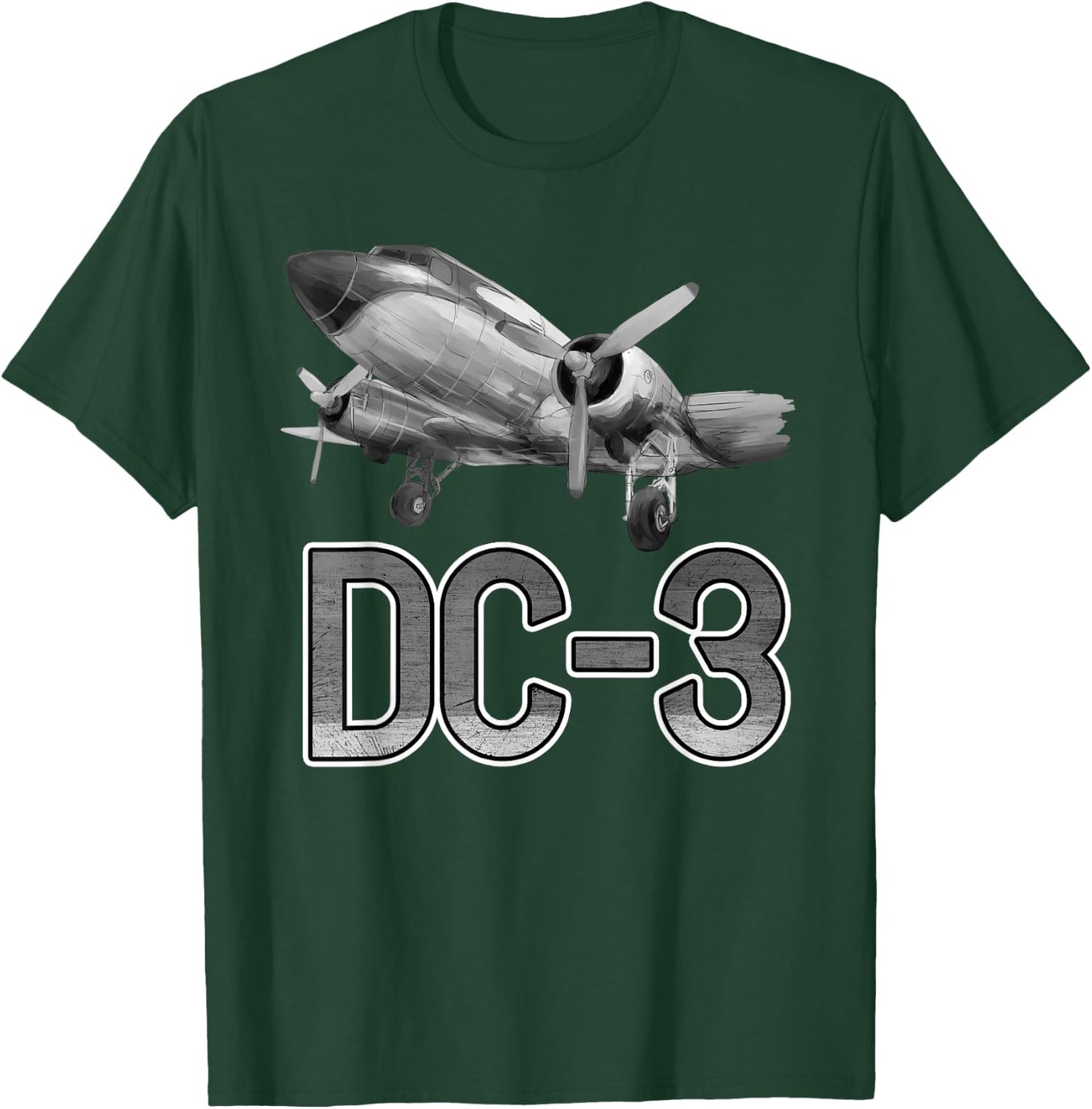 Vintage DC-3 Airplane Funny Aircraft Plane Lover Outfit Men T-Shirt - T-Shirt | Forest