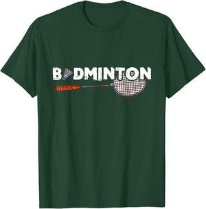 Badminton Gifts with Cute Badminton Racket & Shuttlecock T-Shirt - T-Shirt | Forest