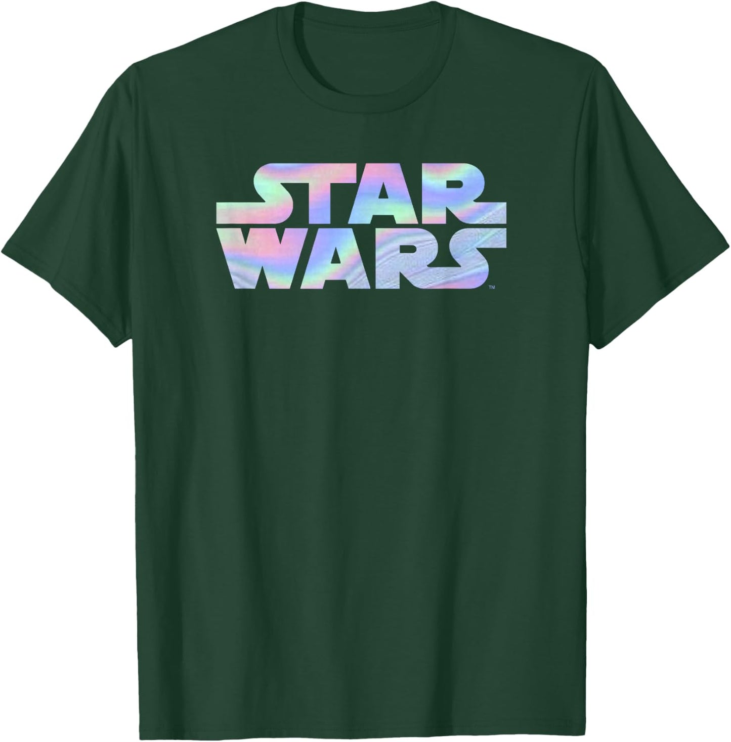 Star Wars Holographic Text Logo T-Shirt - T-Shirt | Forest