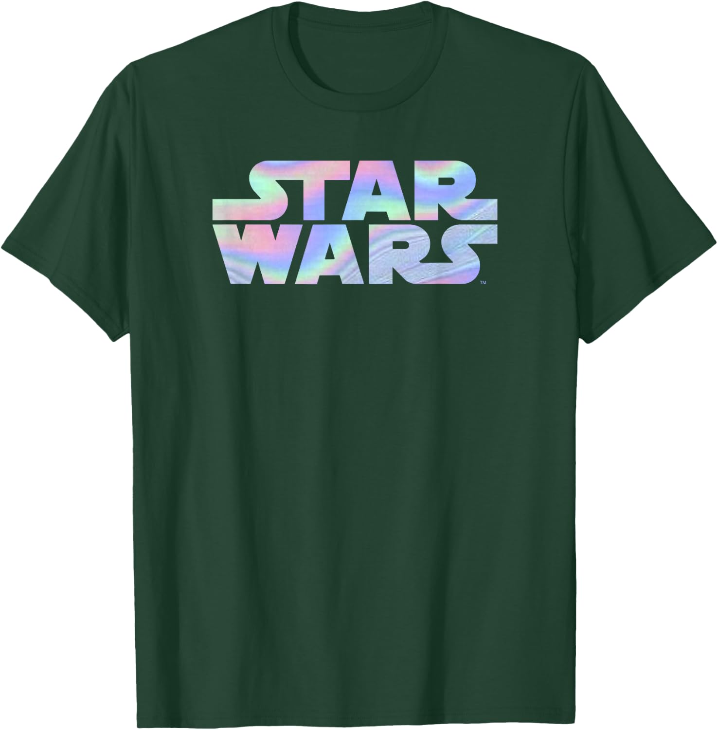 Star Wars Holographic Text Logo T-Shirt - T-Shirt | Forest
