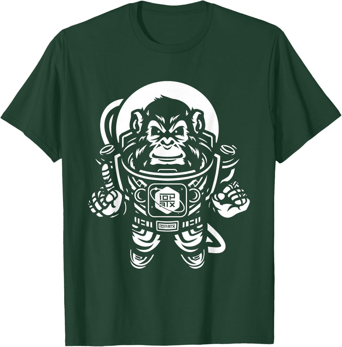 Ape Astronaut in Space - 10th Planet Austin Jiu Jitsu Shirt T-Shirt - T-Shirt | Forest